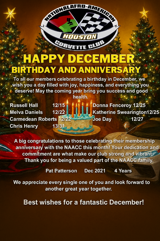 NAACC DECEMBER BIRTHDAYS/ANNIVERSARIES